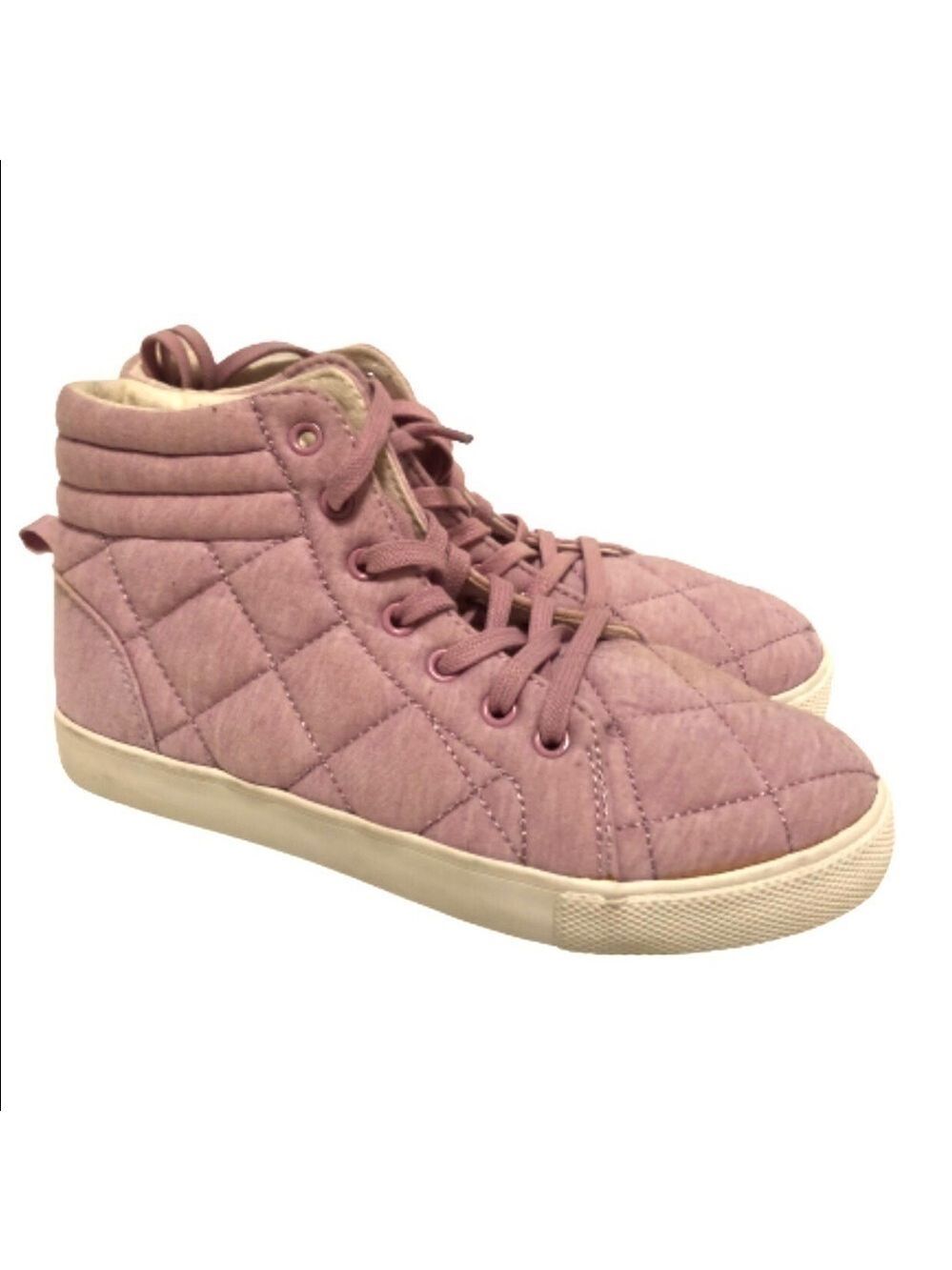Old navy dusty rose quilted high top sneakers 3